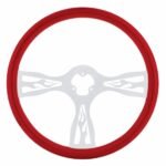 18" Color Flame Steering Wheel - Indigo Red