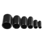 1/8" thru 1/2" Assorted Black Vinyl Vaccum Caps (30-Pack)