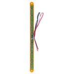 19 LED 12" Reflector Turn Signal Light Bar - Amber LED/Amber Lens (Bulk) - Image 6
