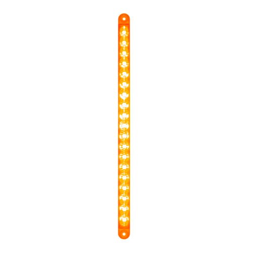 19 LED 12" Reflector Turn Signal Light Bar - Amber LED/Amber Lens (Bulk)