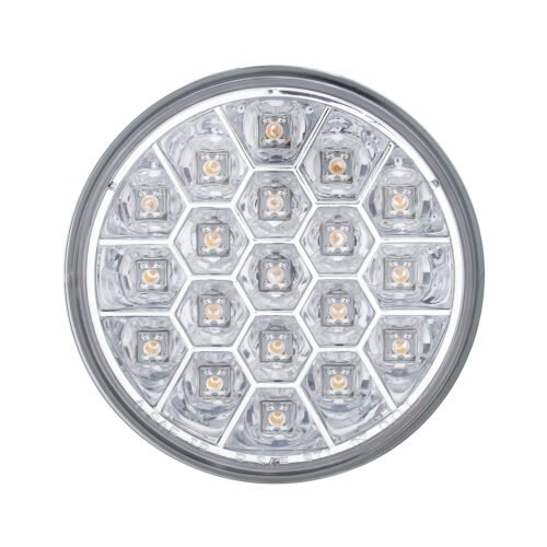 19 LED 4" Round Reflector Light (Stop, Turn & Tail) - Red LED/Clear Lens