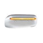 19 LED Rear Headlight Housing Cover For 2008-2023 Peterbilt 389 (Passenger)-Amber LED/Lens