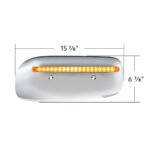 19 LED Rear Headlight Housing Cover For 2008-2023 Peterbilt 389 (Passenger)-Amber LED/Lens - Image 7