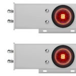 2-1/2" Bolt Pattern Chrome Spring Loaded Bar W/6X 4" 13 LED Abyss Lights - Red LED/Red Lens (Pair) - Image 2