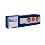 2-1/2" Bolt Pattern Chrome Spring Loaded Bar W/6X 4" 13 LED Abyss Lights - Red LED/Red Lens (Pair) - Image 3