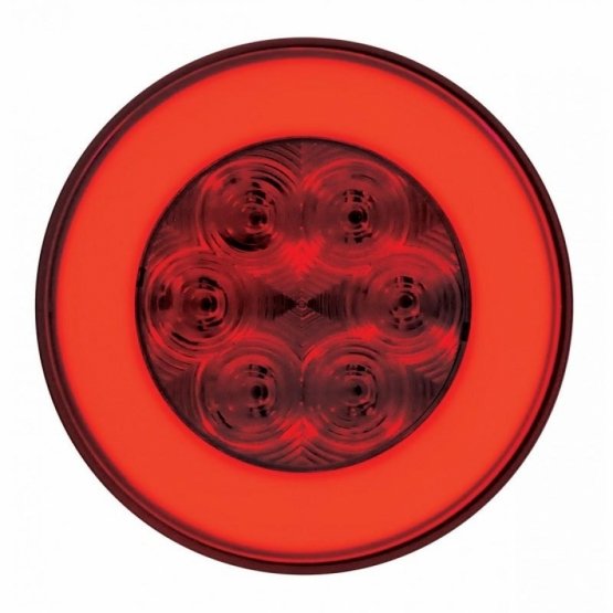 2-12-Bolt-Pattern-SS-Spring-Loaded-Bar-With-6X-21-LED-4-GloLight-Red-LED-Lens-Pair-1 2-1/2" Bolt Pattern SS Spring Loaded Bar With 6X 21 LED 4" GloLight -Red LED & Lens (Pair) - Image 2