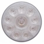 2-1/2" Bolt Pattern SS Spring Loaded Bar With 6X 4" 10 LED Lights -Red LED/Clear Lens (Pair) - Image 2