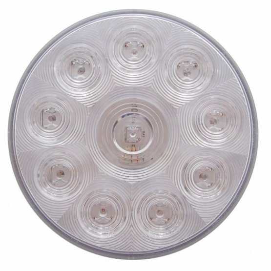 2-12-Bolt-Pattern-SS-Spring-Loaded-Bar-With-6X-4-10-LED-Lights-Red-LEDClear-Lens-Pair-1 2-1/2" Bolt Pattern SS Spring Loaded Bar With 6X 4" 10 LED Lights -Red LED/Clear Lens (Pair) - Image 2