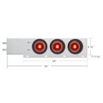 2-1/2" Bolt Pattern SS Spring Loaded Bar With 6X 4" 13 LED Abyss Lights - Red LED/Red Lens (Pair) - Image 5