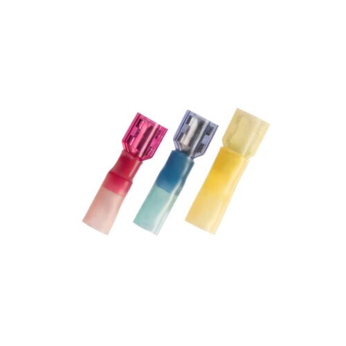 22-18 AWG .250 Tab CS Fully Insulated Heat Shrink FM Disconnect - Red (10-Pack)