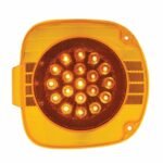 22 LED Turn Signal Light With Reflector For 1996-2010 Freightliner Century - Amber LED/Amber Lens