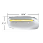 24 LED GloLight Rear Headlight Housing Cover For 2008-2023 Peterbilt 389 (Driver)- Amber LED/Clear Lens - Image 7