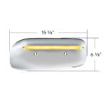 24 LED GloLight Rear Headlight Housing Cover For 2008-2023 Peterbilt 389 (Passenger)- Amber LED/Clear Lens - Image 7