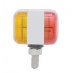 26 LED Dual Function Reflector Double Face Oval Light - Amber & Red LED/Amber & Red Lens - Image 2