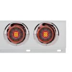 3-3/4" Bolt Pattern SS Spring Loaded Bar With 6X 4" 13 LED Abyss Lights & Visors - Red LED/Clear Lens (Pair) - Image 2