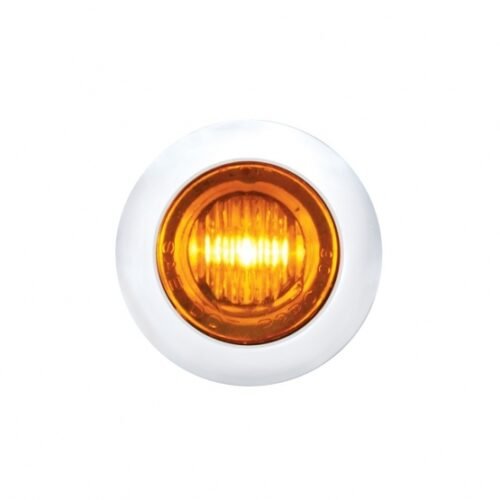 3 LED 3/4" Mini Light With Bezel (Clearance/Marker) - Amber LED/Amber Lens