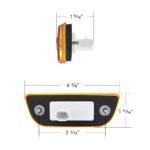 3 LED Cab Light For 2013-2021 Peterbilt 579 & Kenworth T680/T770/T880 -Amber LED/Lens - Image 7