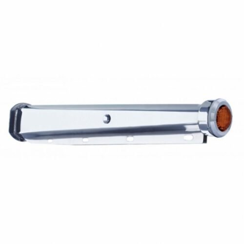 30" Heavy Duty Mud Flap Hangers With 9 LED End Cap & Bezel - Amber LED/Amber Lens (Pair)