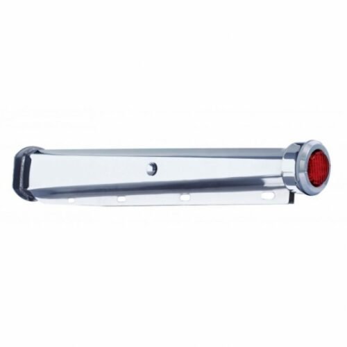 30" Heavy Duty Mud Flap Hangers With 9 LED End Cap & Bezel - Red LED/Red Lens (Pair)