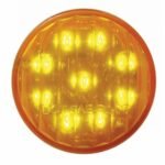 30" Heavy Duty Mud Flap Hangers With 9 LED End Cap & Grommet - Amber LED/Amber Lens (Pair) - Image 2