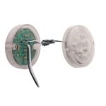 30 LED 3" Reflector Double Face Light Kit Only - Amber & Red LED/Clear Lens