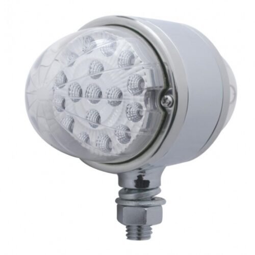 34 LED Reflector Watermelon Double Face Light - Amber & Red LED/Clear Lens