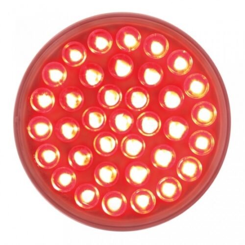 36 LED 4" Round Light (Stop, Turn & Tail) - Red/Clear Lens
