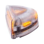 37 LED Turn Signal Light With Chrome Base For 1987-2007 Peterbilt 379/378/357- Amber LED/Clear Lens - Image 3
