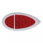39 LED Flush Mount "Teardrop" Light (Stop, Turn & Tail) - Red LED/Red Lens - Image 2