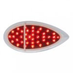 39 LED Flush Mount "Teardrop" Light (Stop, Turn & Tail) - Red LED/Red Lens