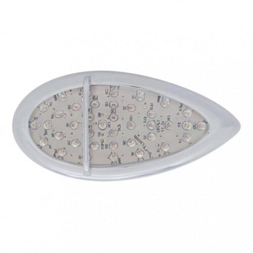 39 LED Flush Mount "Teardrop" Turn Signal Light - Amber LED/Clear Lens