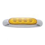 4 LED Reflector Light (Clearance/Marker) - Amber LED/Amber Lens (Bulk) - Image 2