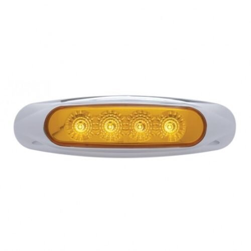 4 LED Reflector Light (Clearance/Marker) - Amber LED/Amber Lens (Bulk)