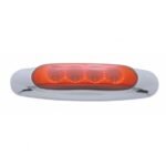 4 LED Reflector Light (Clearance/Marker) - Red LED/Red Lens (Bulk) - Image 3