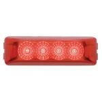 4 LED Reflector Rectangular Light (Clearance/Marker) - Red LED/Red Lens (Bulk)