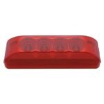 4 LED Reflector Rectangular Light (Clearance/Marker) - Red LED/Red Lens (Bulk) - Image 3