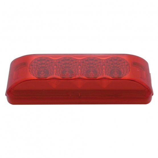 4-LED-Reflector-Rectangular-Light-ClearanceMarker-Red-LEDRed-Lens-Bulk-2 4 LED Reflector Rectangular Light (Clearance/Marker) - Red LED/Red Lens (Bulk) - Image 3