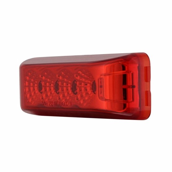 4-LED-Reflector-Rectangular-Light-ClearanceMarker-Red-LEDRed-Lens-Bulk-3 4 LED Reflector Rectangular Light (Clearance/Marker) - Red LED/Red Lens (Bulk) - Image 4