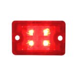 4 LED Small Rod Light Only - Red LED/Red Lens (Bulk)