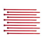 4" Nylon Cable Zip Ties - Red (10-Pack)
