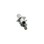 4-Pole Round M/FM Chrome Metal Trailer Plug Connector, 1 Set.