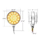 42 LED Reflector Double Face Competition Series Turn Signal Light-Amber & Red LED/Clear Lens - Image 11