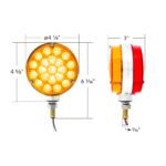 42 LED Reflector Double Face Competition Series Turn Signal Light-Amber & Red LED/Lens - Image 11