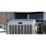 430 Stainless Steel Bug Shield For Peterbilt 379 Long Hood - Image 2