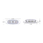 5 LED Reflector Light (Auxiliary/Utility) With Side Ditch Light - Amber LED/Clear Lens (Bulk) - Image 11