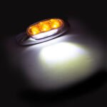 5 LED Reflector Light (Auxiliary/Utility) With Side Ditch Light - Amber LED/Clear Lens (Bulk) - Image 3