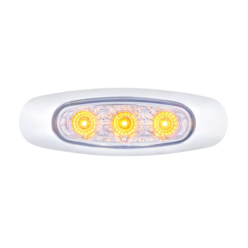5 LED Reflector Light (Auxiliary/Utility) With Side Ditch Light - Amber LED/Clear Lens (Card)