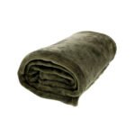 50" X 60" Flannel Fleece Comfort Blanket - Olive Green - Image 2