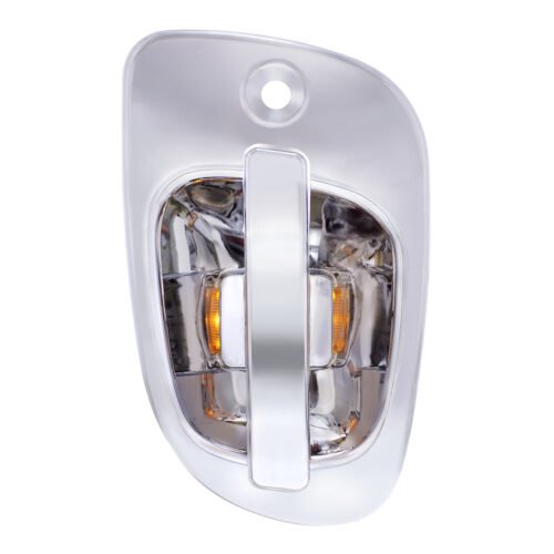 6 Amber LED Chrome Door Handle Cover for 2008-2017 Freightliner Cascadia - Passenger