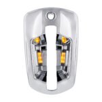 6 LED Chrome Door Handle Cover For 2018-2024 Freightliner Cascadia - Driver, Amber LED